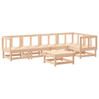 Garden Lounge Set Beige Solid pine wood, Oxford fabric, Plywood