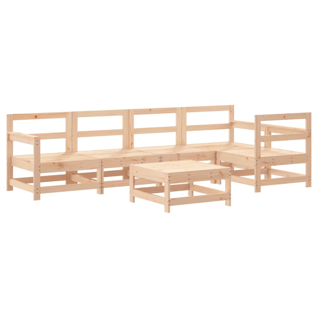 Garden Lounge Set Beige Solid pinewood, Plywood Medium Modular