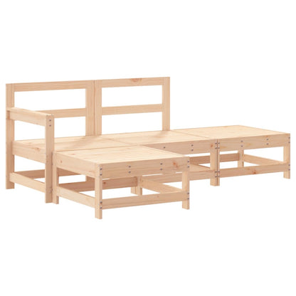 Garden Lounge Set Beige Solid pinewood Large Modular