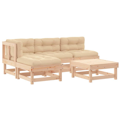 Garden Lounge Set Pine Wood Solid pine wood