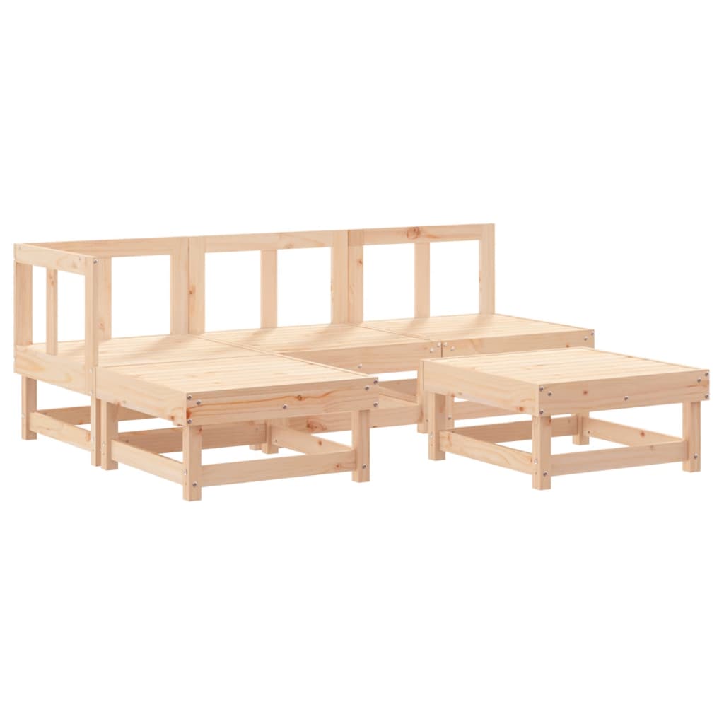 Garden Lounge Set Pine Wood Solid pine wood