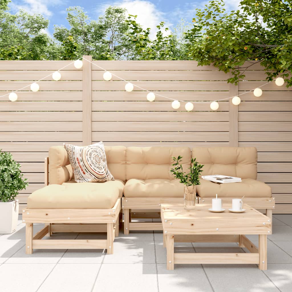 Garden Lounge Set Pine Wood Solid pine wood