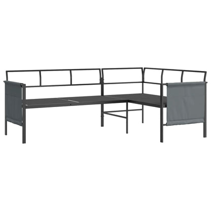 Garden Dining Set Anthracite Steel, Textilene, Fabric Medium
