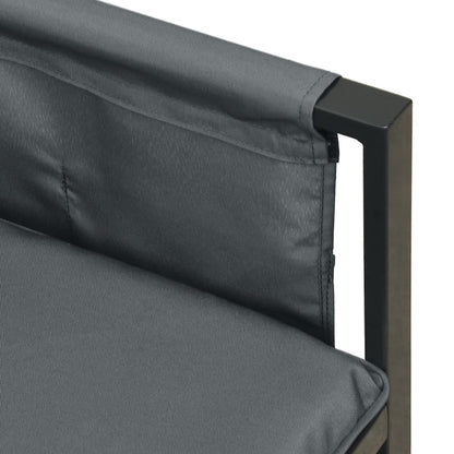 Garden Dining Set Anthracite Steel, Textilene, Fabric Medium