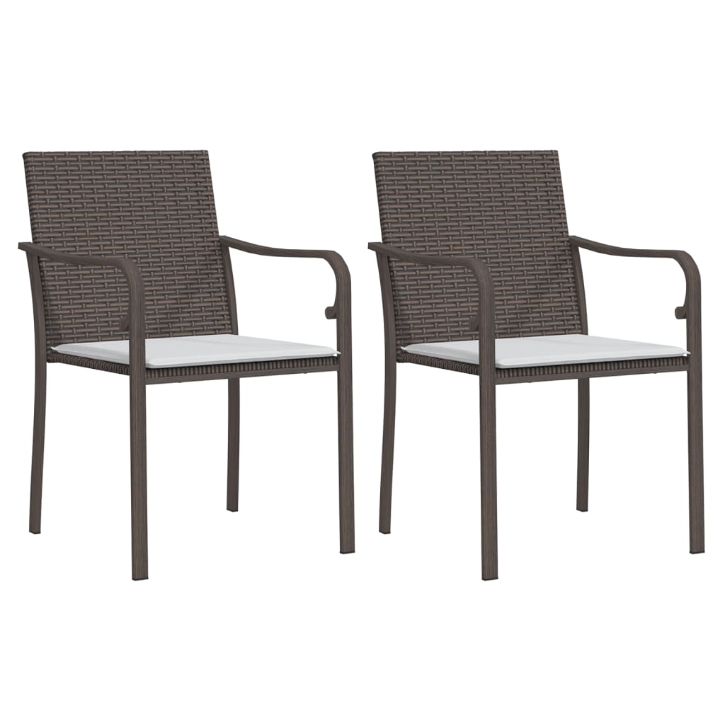 Garden Dining Set Brown, Black, Cream White