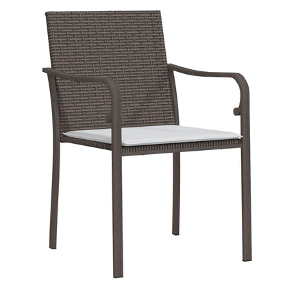 Garden Dining Set Brown, Black, Cream White