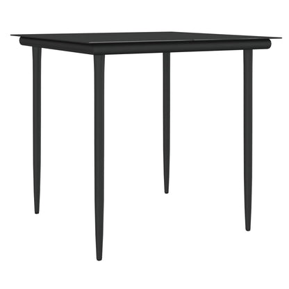Garden Dining Set Brown, Black, Cream White