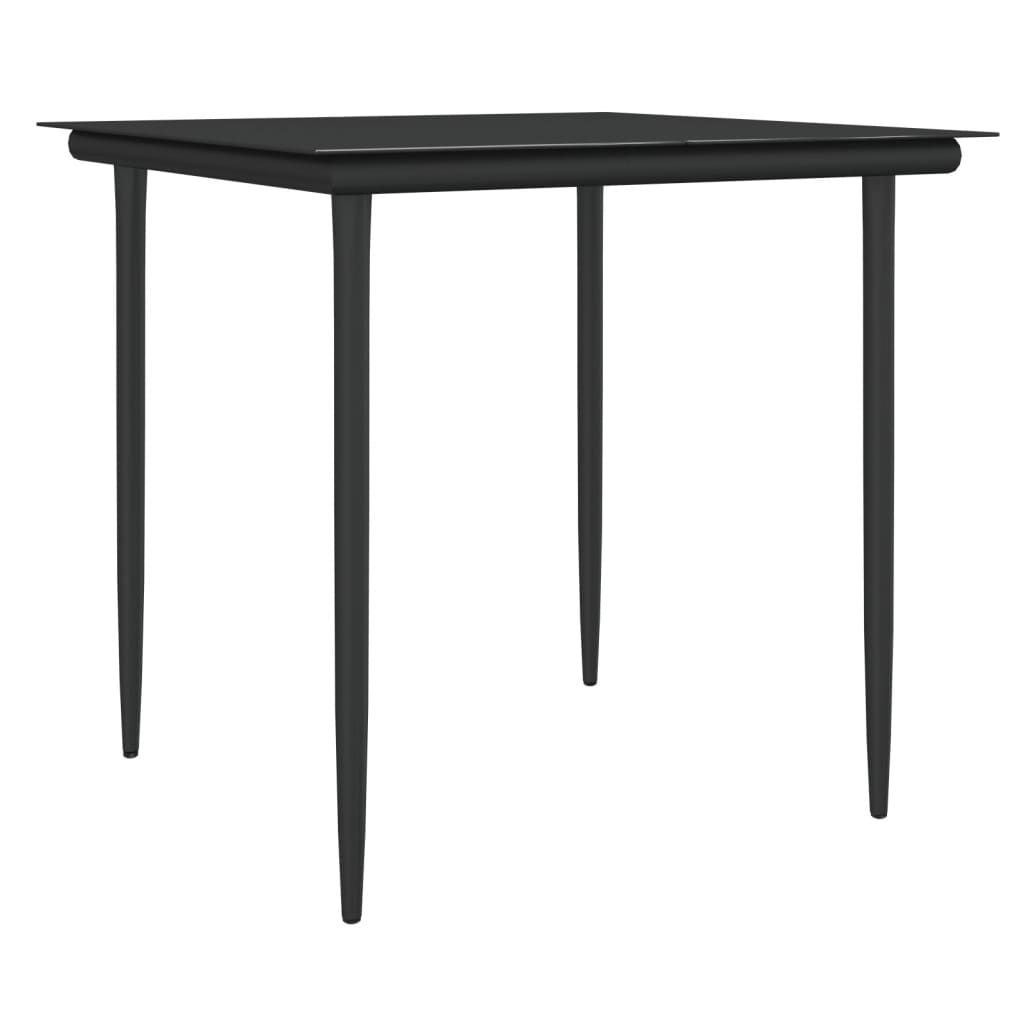 Garden Dining Set Brown, Black, Cream White