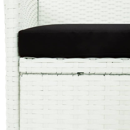 Patio Dining Set Set of 4 White, Black