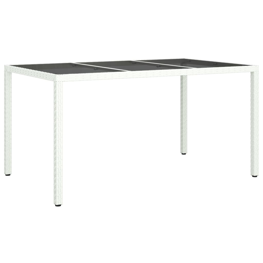 Patio Dining Set Set of 4 White, Black