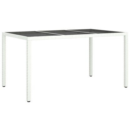 Patio Dining Set Set of 4 White, Black