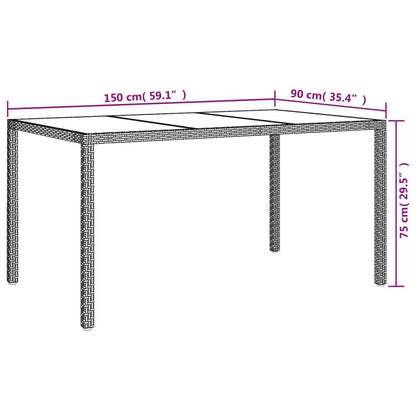 Patio Dining Set Set of 4 White, Black