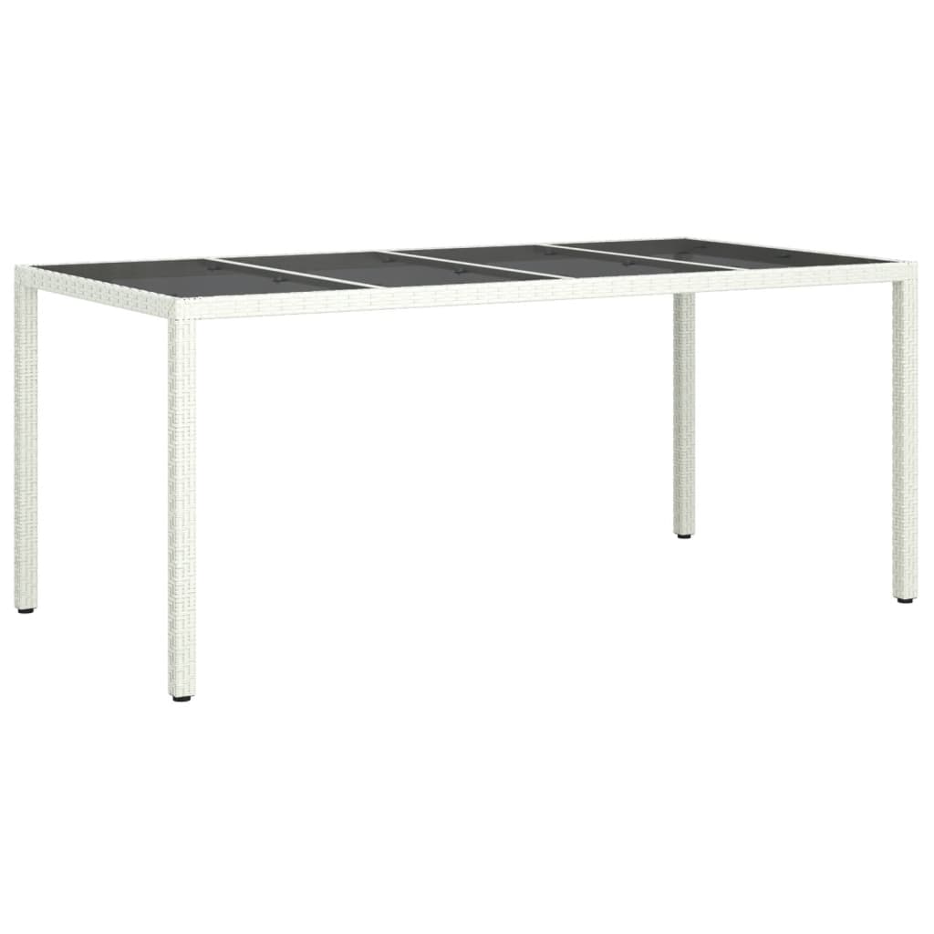 Patio Dining Set Set of 8 White, Black
