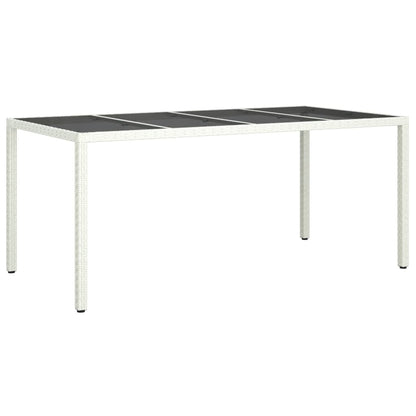 Patio Dining Set Set of 8 White, Black