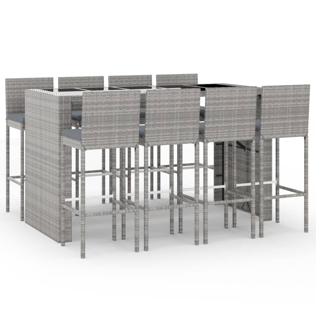 Garden Bar Set Grey, Black, Dark Grey