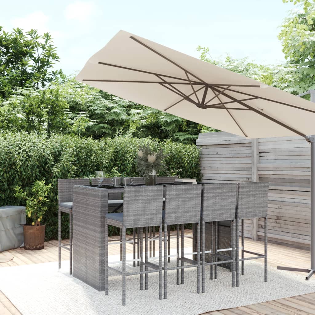 Garden Bar Set Grey, Black, Dark Grey