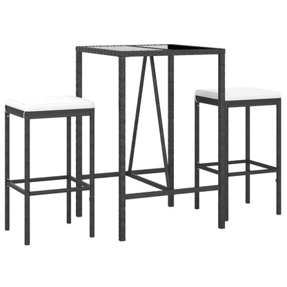 Garden Bar Set Black and Cream White