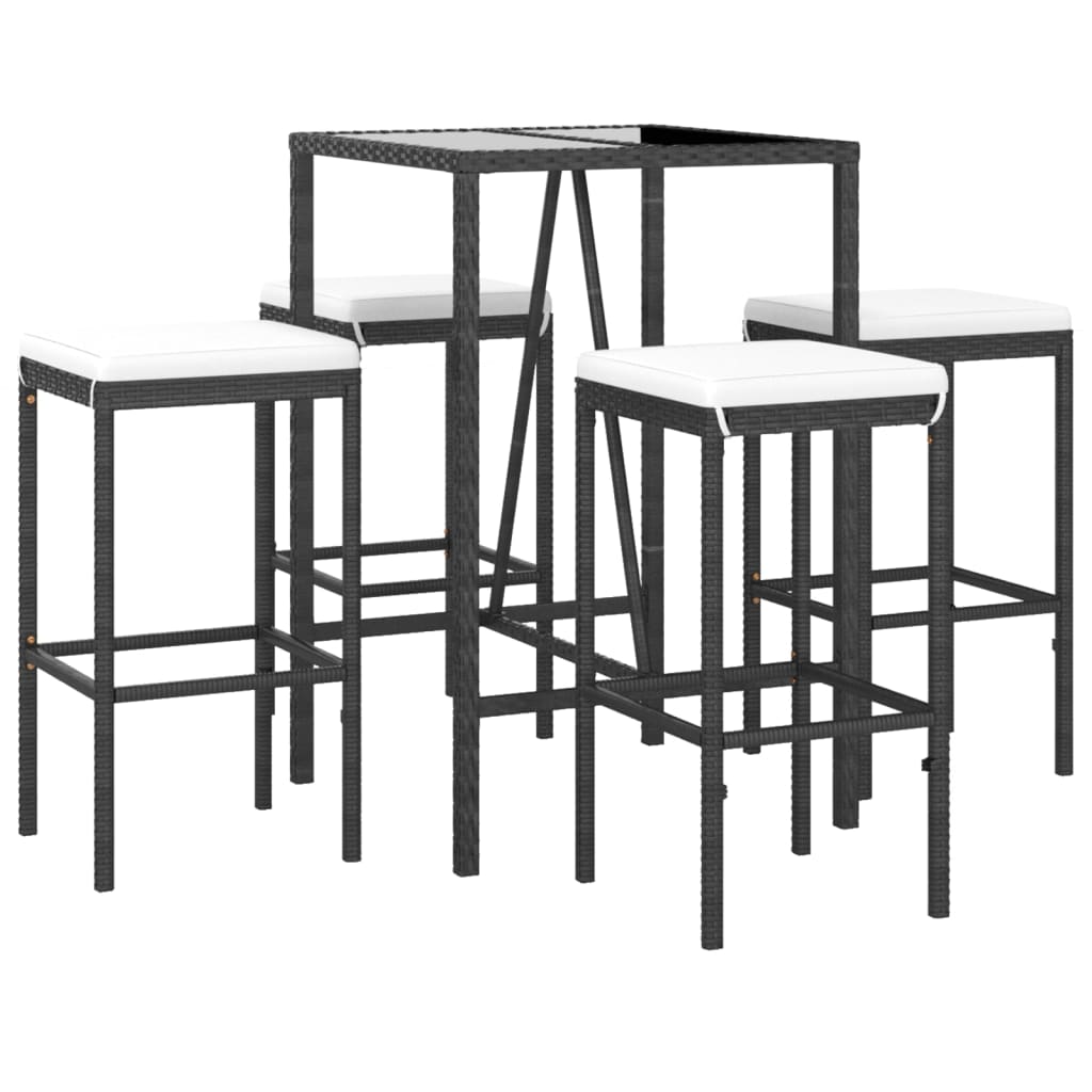 Garden Bar Set Black