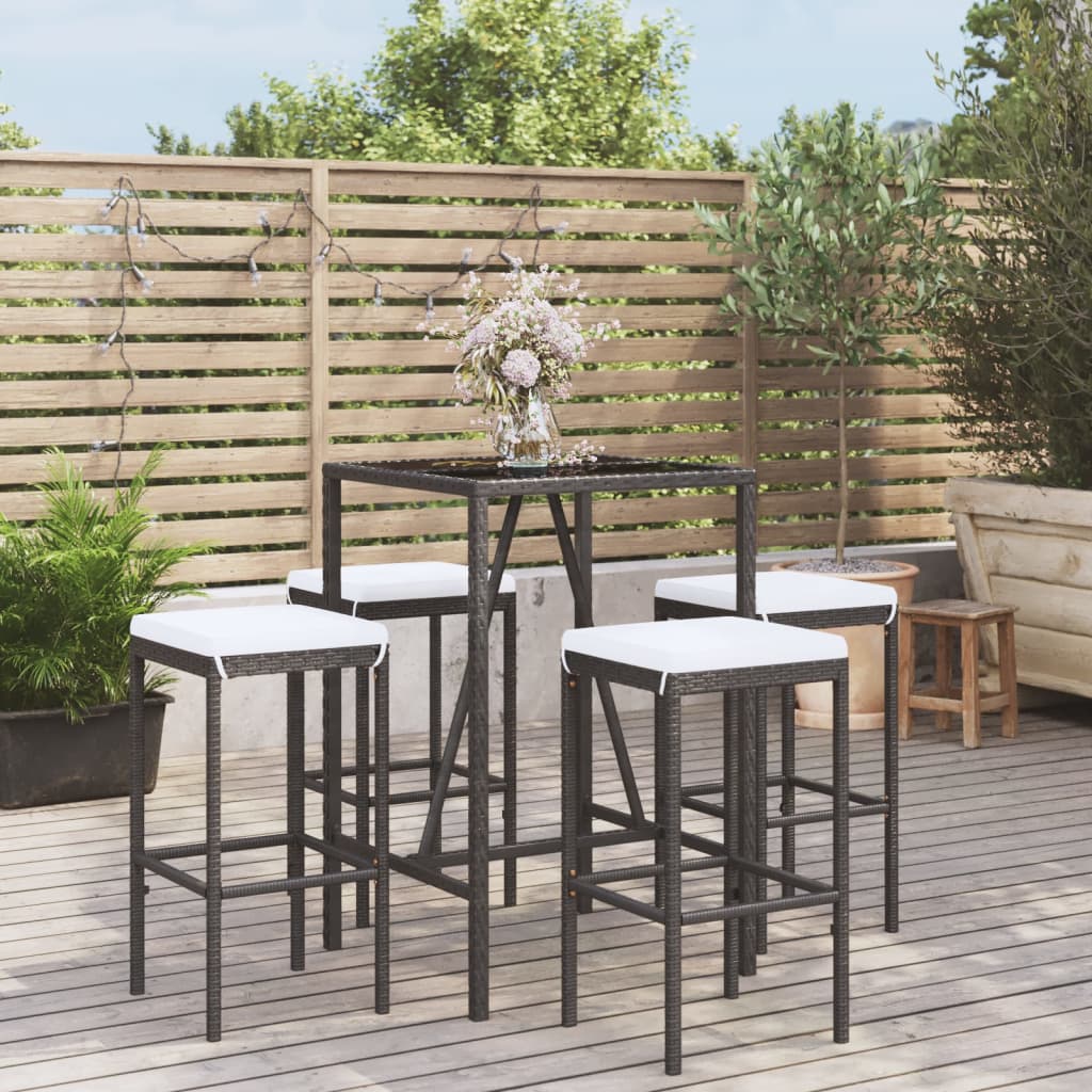 Garden Bar Set Black