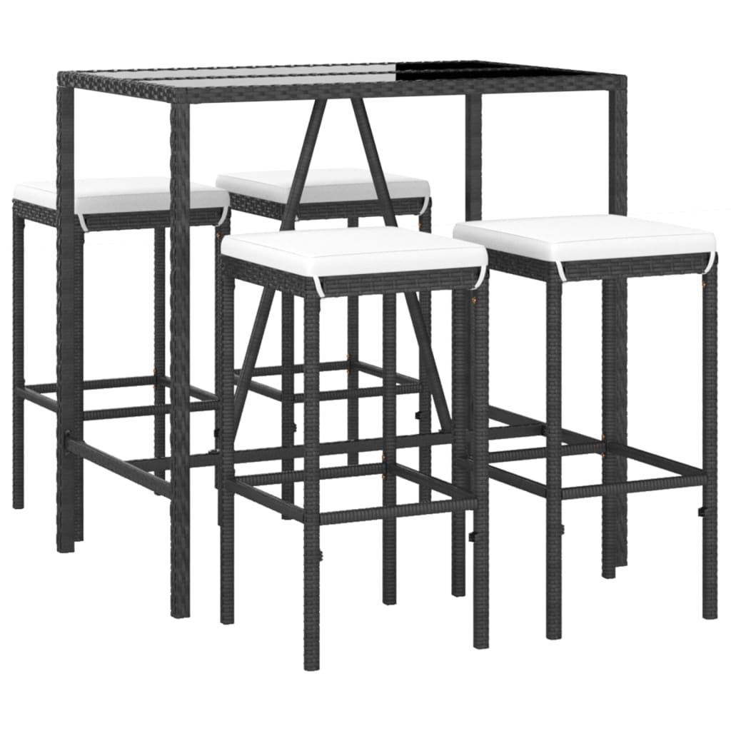 Garden Bar Set Black