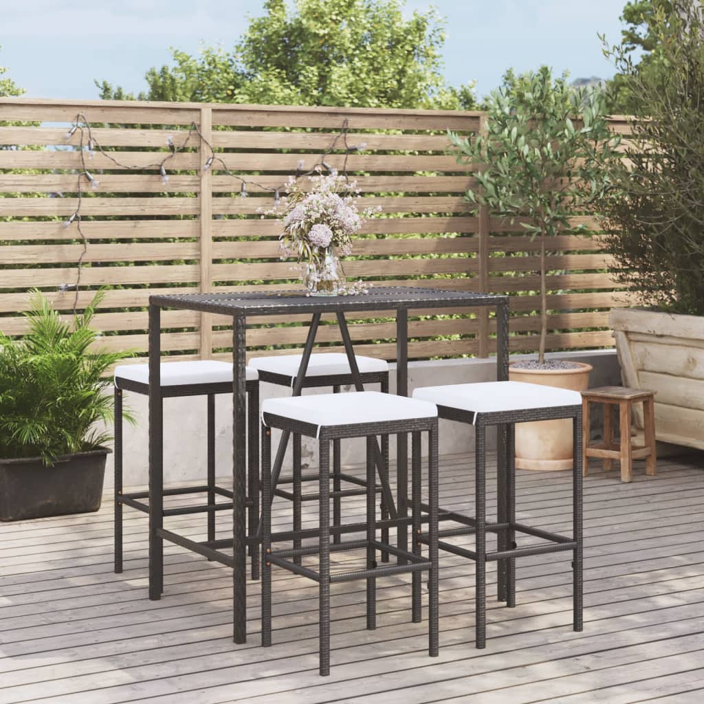 Garden Bar Set Black