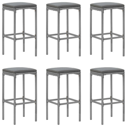 Garden Bar Set Grey with black tabletop
