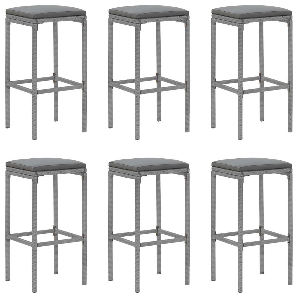 Garden Bar Set Grey with black tabletop