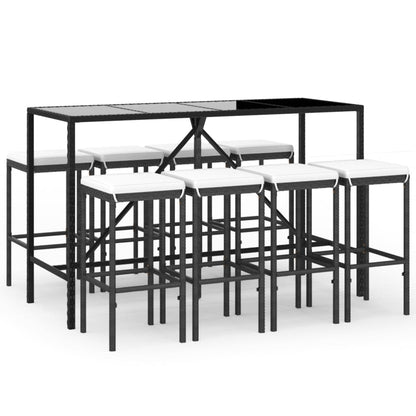 Garden Bar Set Black