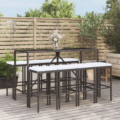 Garden Bar Set Black
