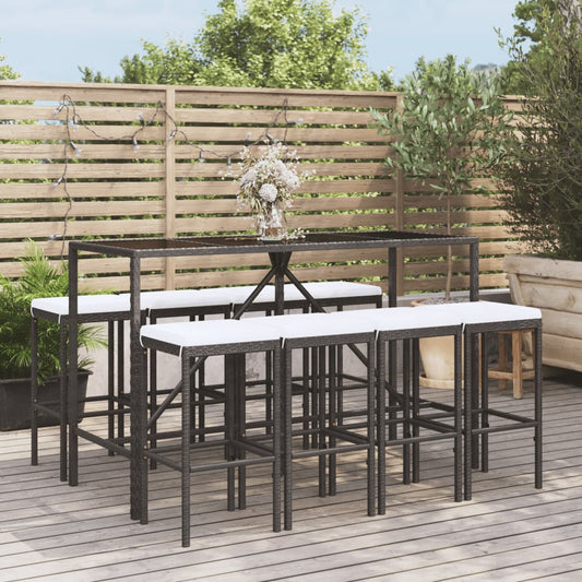 Garden Bar Set Black