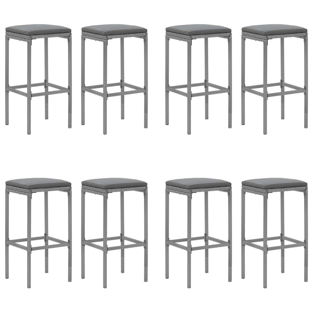Garden Bar Set Grey, Black