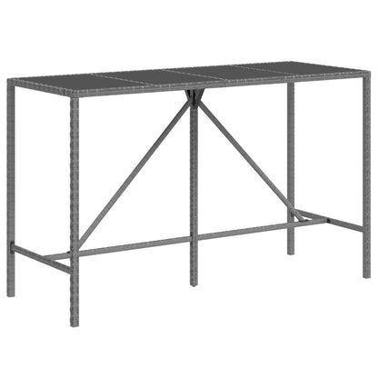 Garden Bar Set Grey, Black
