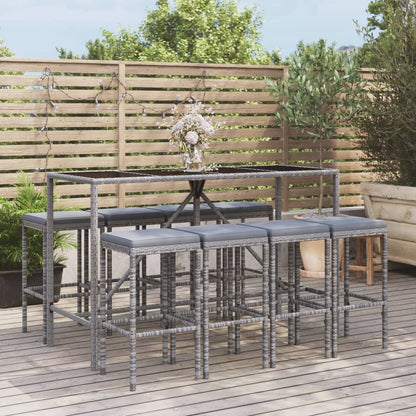 Garden Bar Set Grey, Black