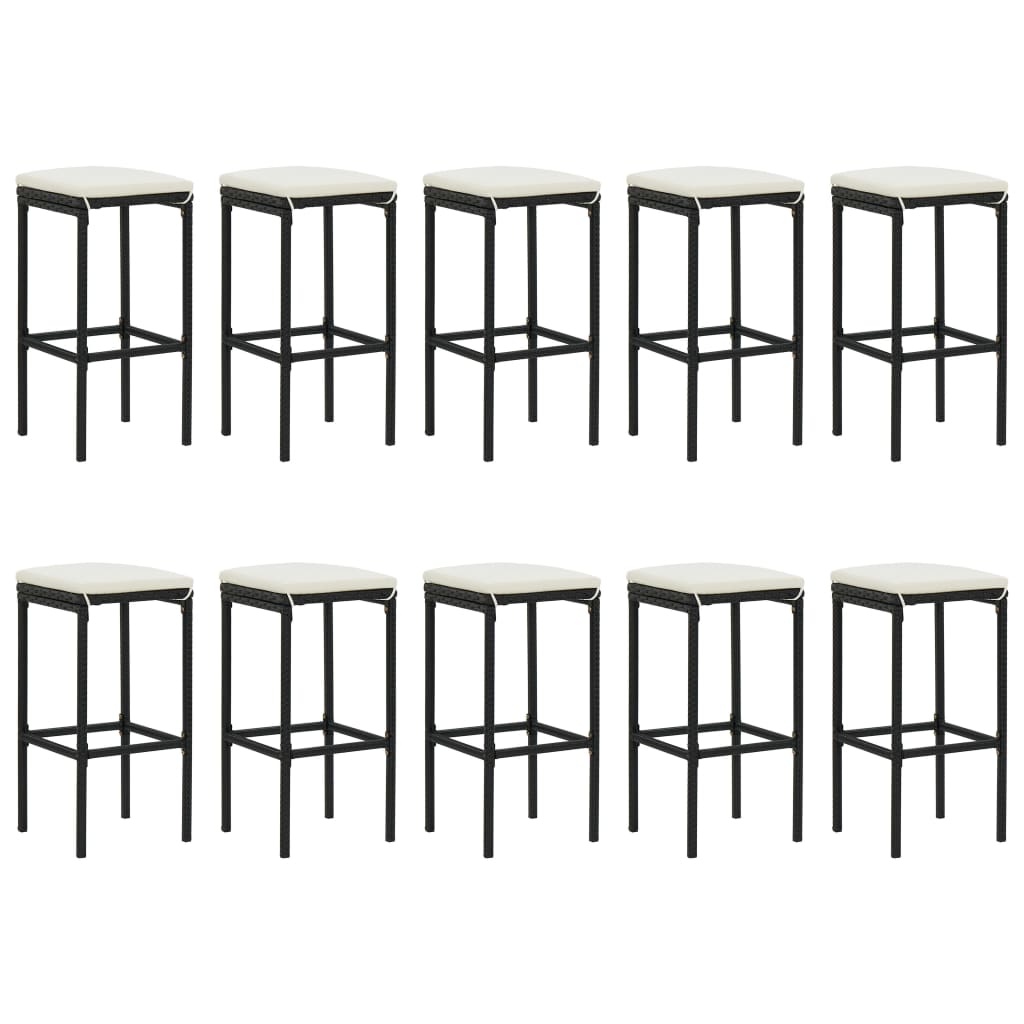 Garden Bar Set Black and Cream White