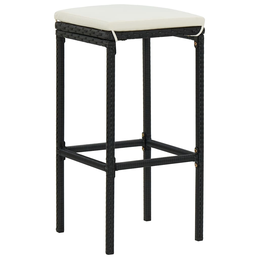 Garden Bar Set Black and Cream White