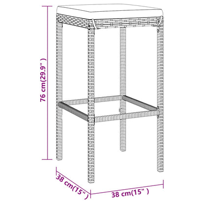 Garden Bar Set Black and Cream White