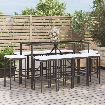 Garden Bar Set Black and Cream White