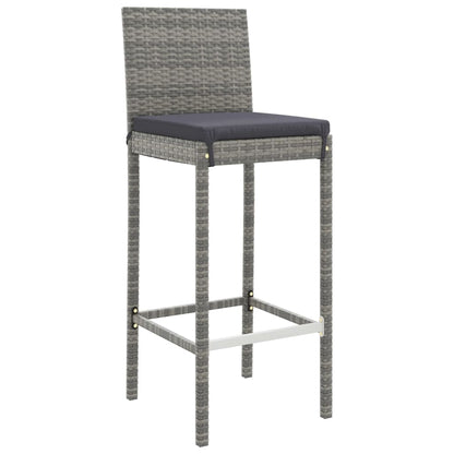 Patio Bar Set Set of 10 Gray