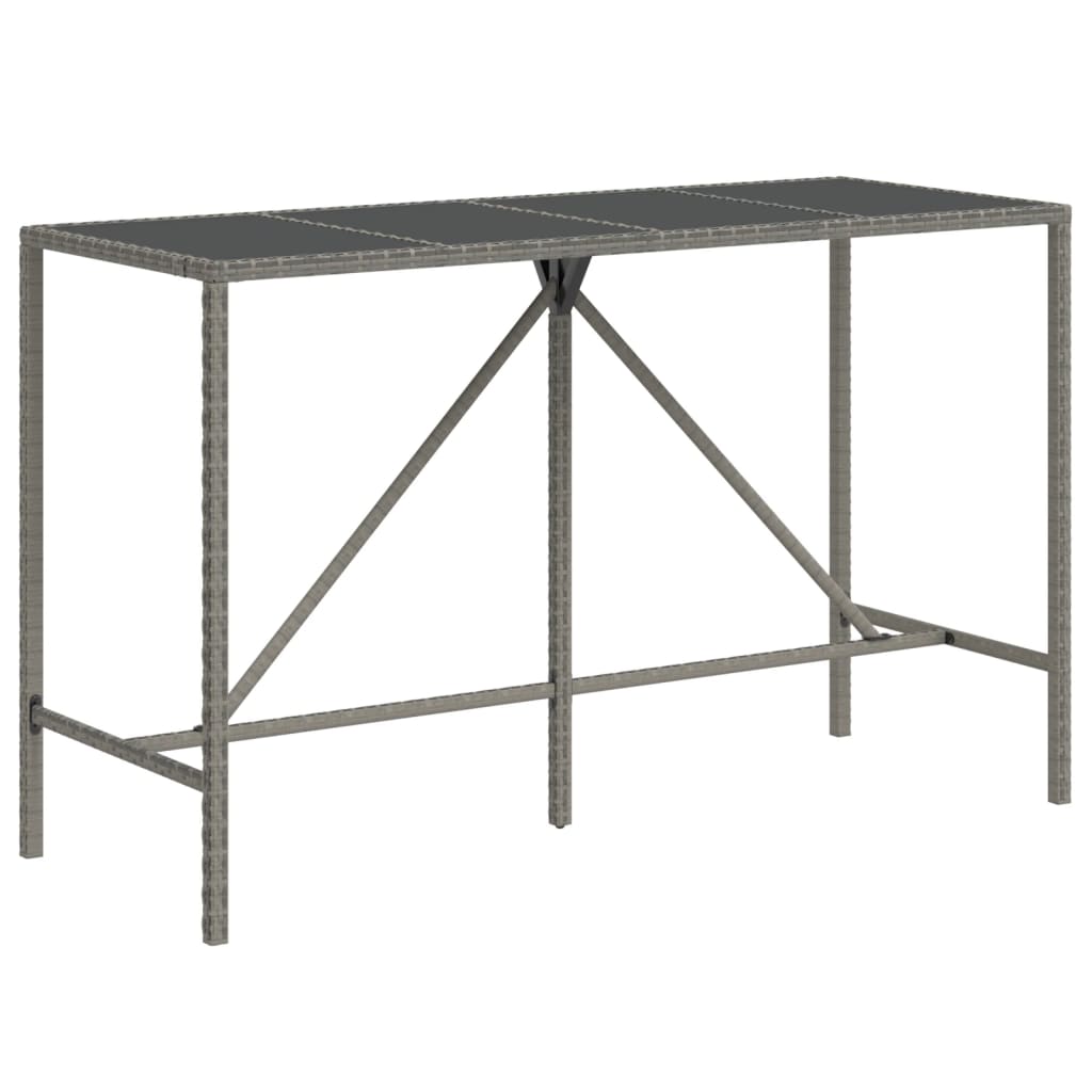 Patio Bar Set Set of 10 Gray
