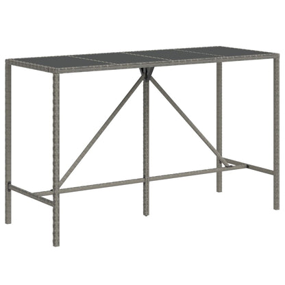 Patio Bar Set Set of 10 Gray