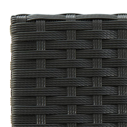 Garden Bar Set Black PE rattan Medium Footrest Bar Table Set