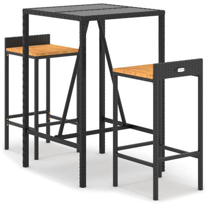 Garden Bar Set Black