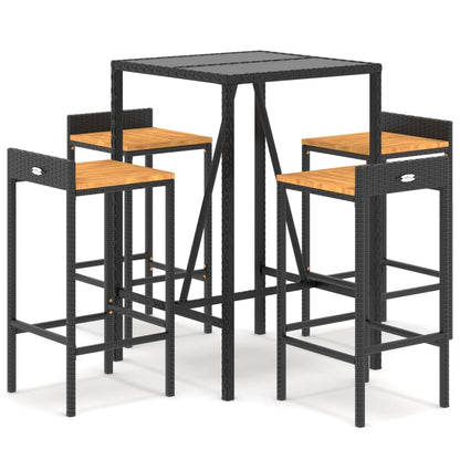 Garden Bar Set Black