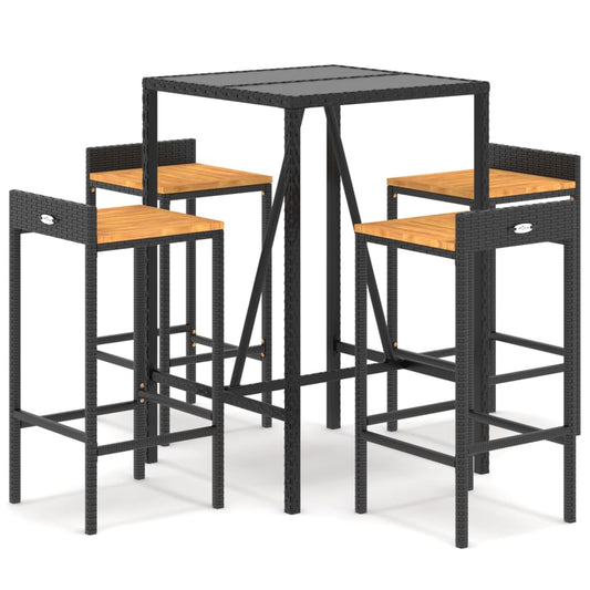 Garden Bar Set Black