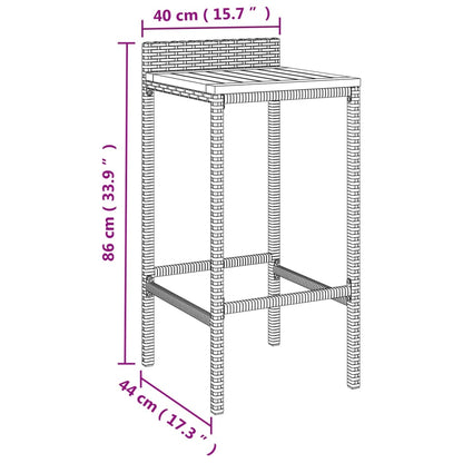 Garden Bar Set Black