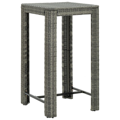 Garden Bar Set Grey PE rattan Durable Garden Bar Set