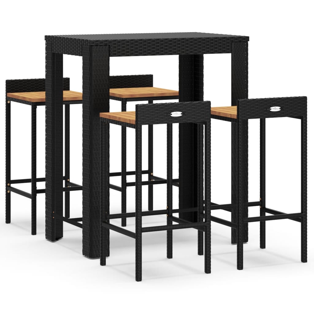 Garden Bar Set Black