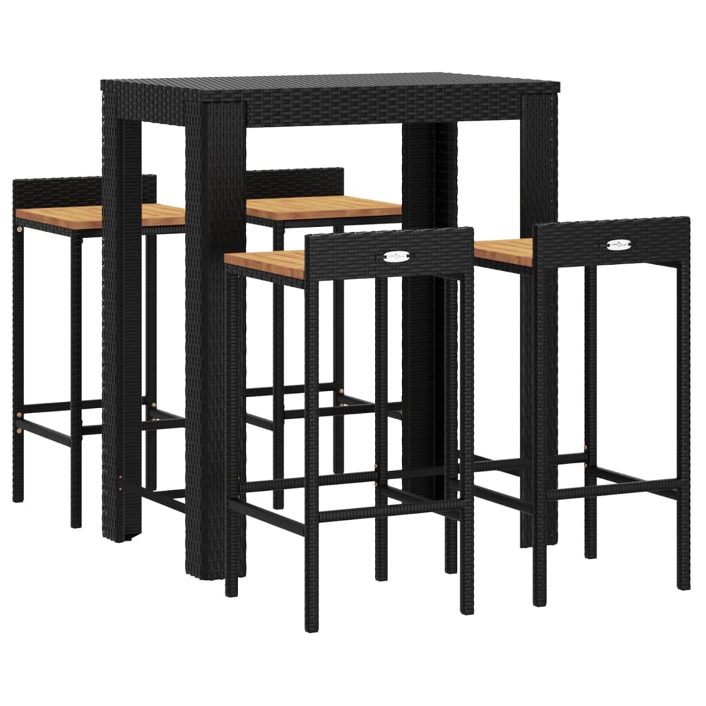 Garden Bar Set Black