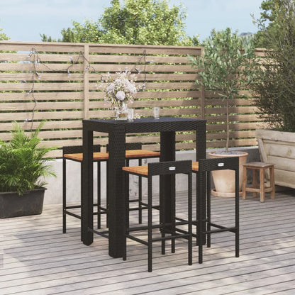 Garden Bar Set Black