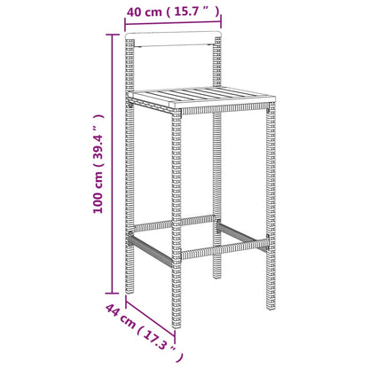 Garden Bar Set Grey
